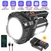 Solar Energy High Power LED Flashlight Type-C Rechargeable Strong Light Lamp Waterproof For Outdoor Camping Hiking