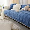 Short Plush Grey Color Sofa Towel European Brief Thicken Quilted Sofa Cover Slip Resistant European Couch Cover for Living Room