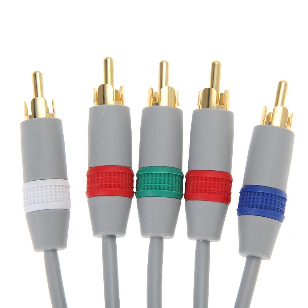1080P Component Video Cable HDTV Audio Video AV 5RCA Cable Game Cable for Nintendo Wii Game Accessories