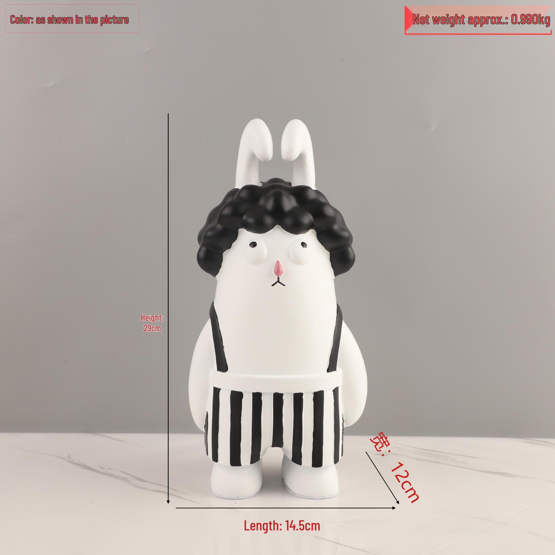 

Минималистичная милая фигурка кролика из смолы для декора гостиной, спальни и детской комнаты