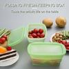 Silicone Folding Storage Box With Lid, Fruit And Vegetable Storage Box, Lunch Box, Scalable