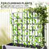 3 Tier Garden Planters with Trellis for Vine Climbing, Wooden Raised Beds, 95x95x110cm, Grey