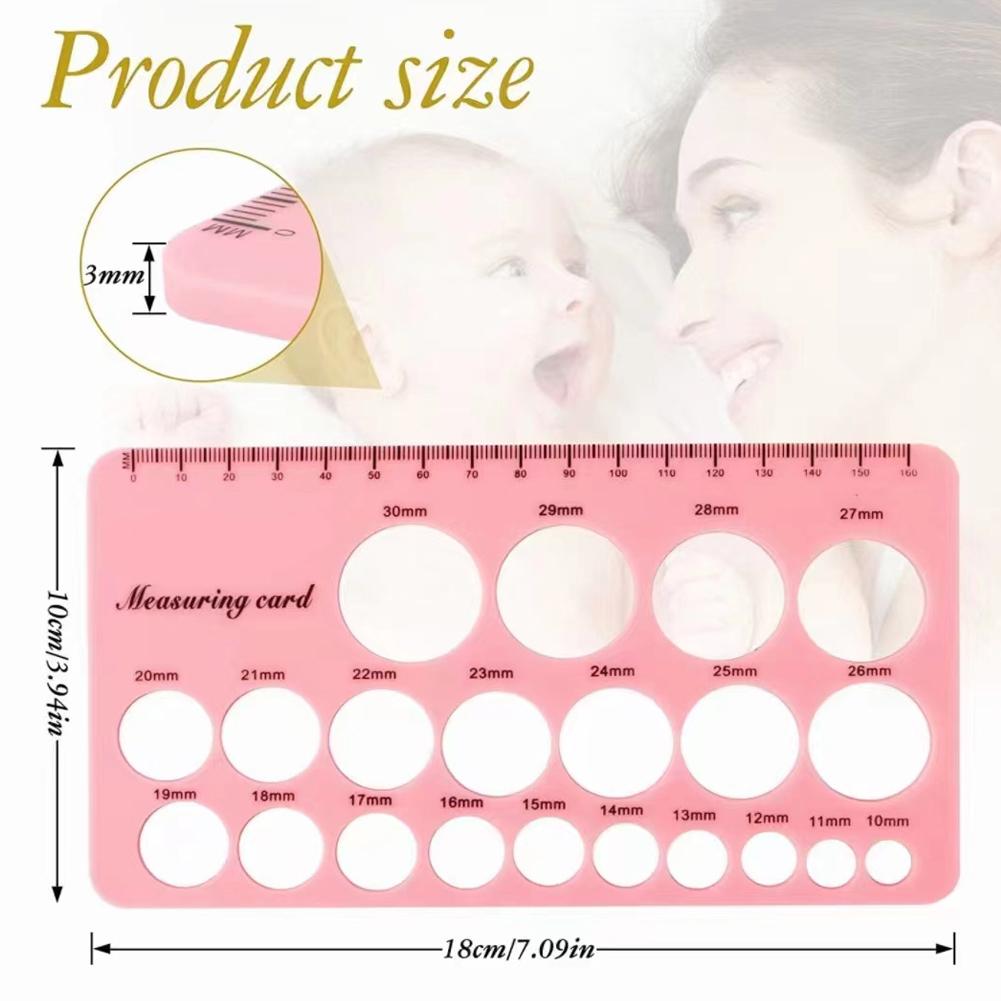 Silicone Double Sides Nipple Measuring Ruler Tool Efficient Breast Pump Feeding Supply Breastpump Accessories for New Mothe Baby