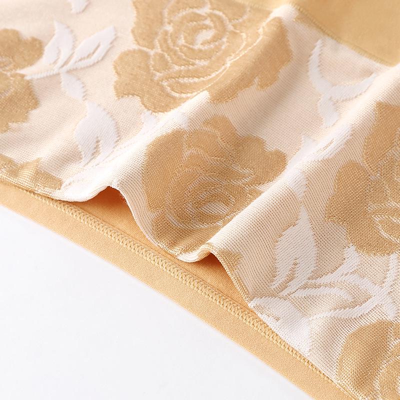 Plus Size Women's High Waist Cotton Underwear with Abdomen Control and Hip Lift - Antibacterial Crotch.