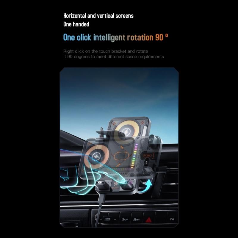 Wireless Charging,Wireless Car Chargers Charging Pad 15W NonSlip Fast Charge for Car Wireless Phone Chargers Mount