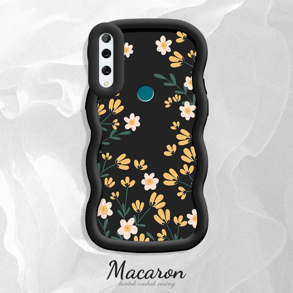 

Окрашенный узор Big Wave Edge Мягкий силиконовый материал Macaron чехол для телефона противоударный защитный резиновый чехол для iPhone Huawei Honor Infinix Tecno Honor X7B чёрный