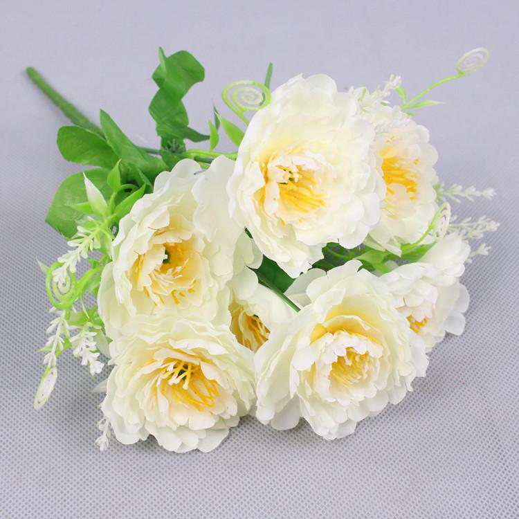 Home Decoration Flowers Outdoor Greening Flowers Artificial Peonies Long-lasting