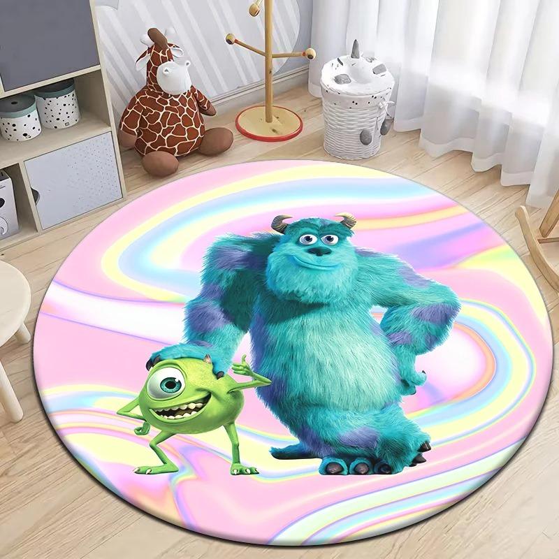  Disney Sullivan Monsters Inc Door Mat Cute Cartoon HD Printed Round Carpet Bedroom Balcony Sofa Entrance Home Decor Rug