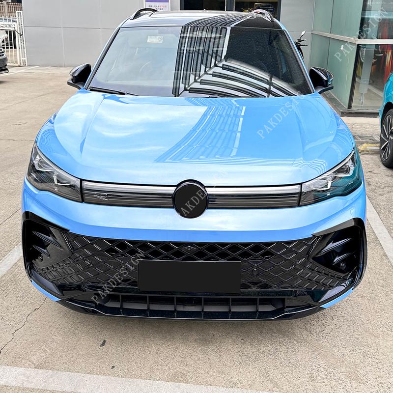 Spoiler Paraurti Anteriore Auto Griglia Fendinebbia Rivestimento Lama Vento Per VW TIGUAN MK3 Rline 2024+ 2 Pezzi Rivestimento ABS Kit Carrozzeria Accessori Tuning