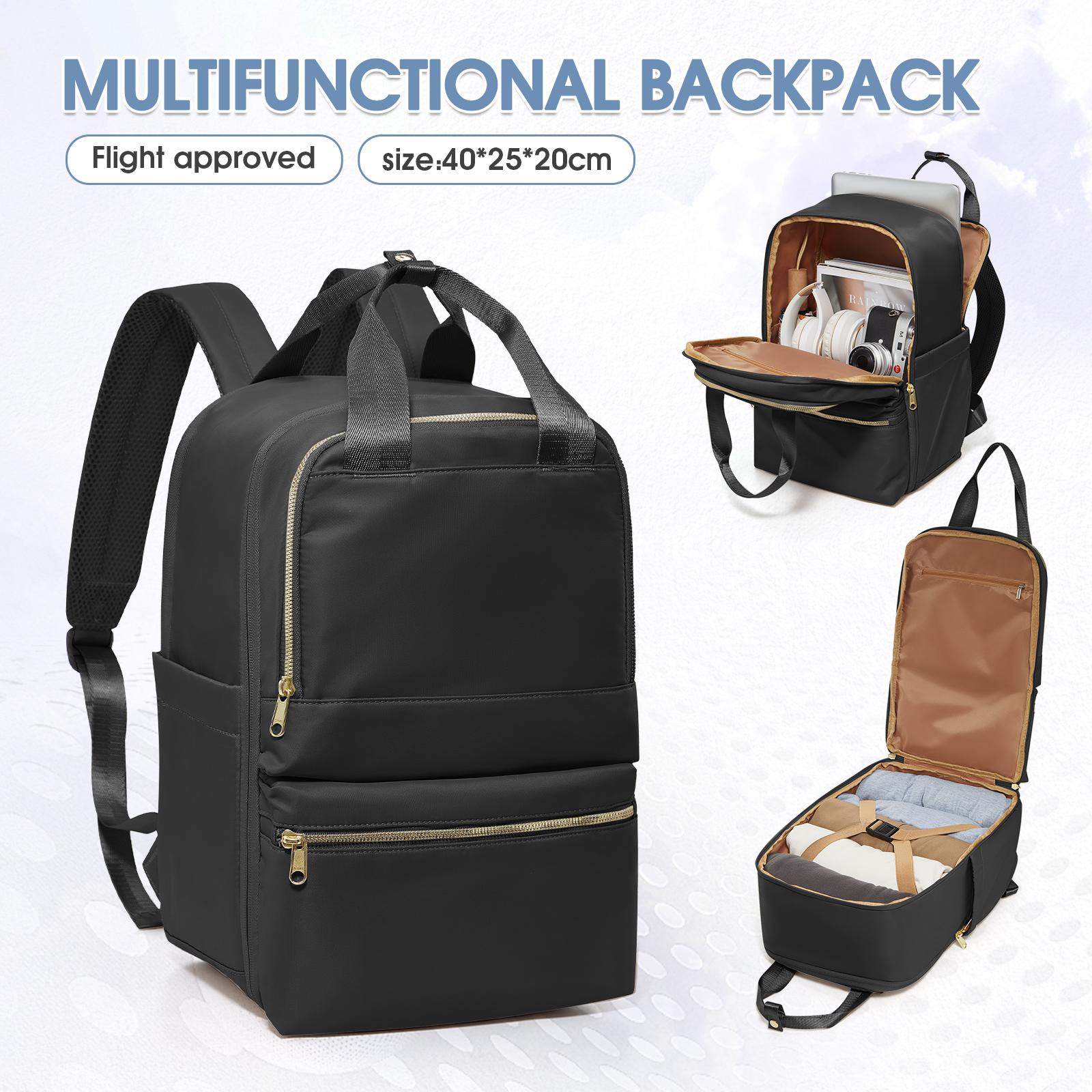 

Женский дорожный рюкзак, рюкзак для студентки, институтский рюкзак для ноутбука, портативный элегантный рюкзак, рюкзак Ryanair 40x20x25 чёрный