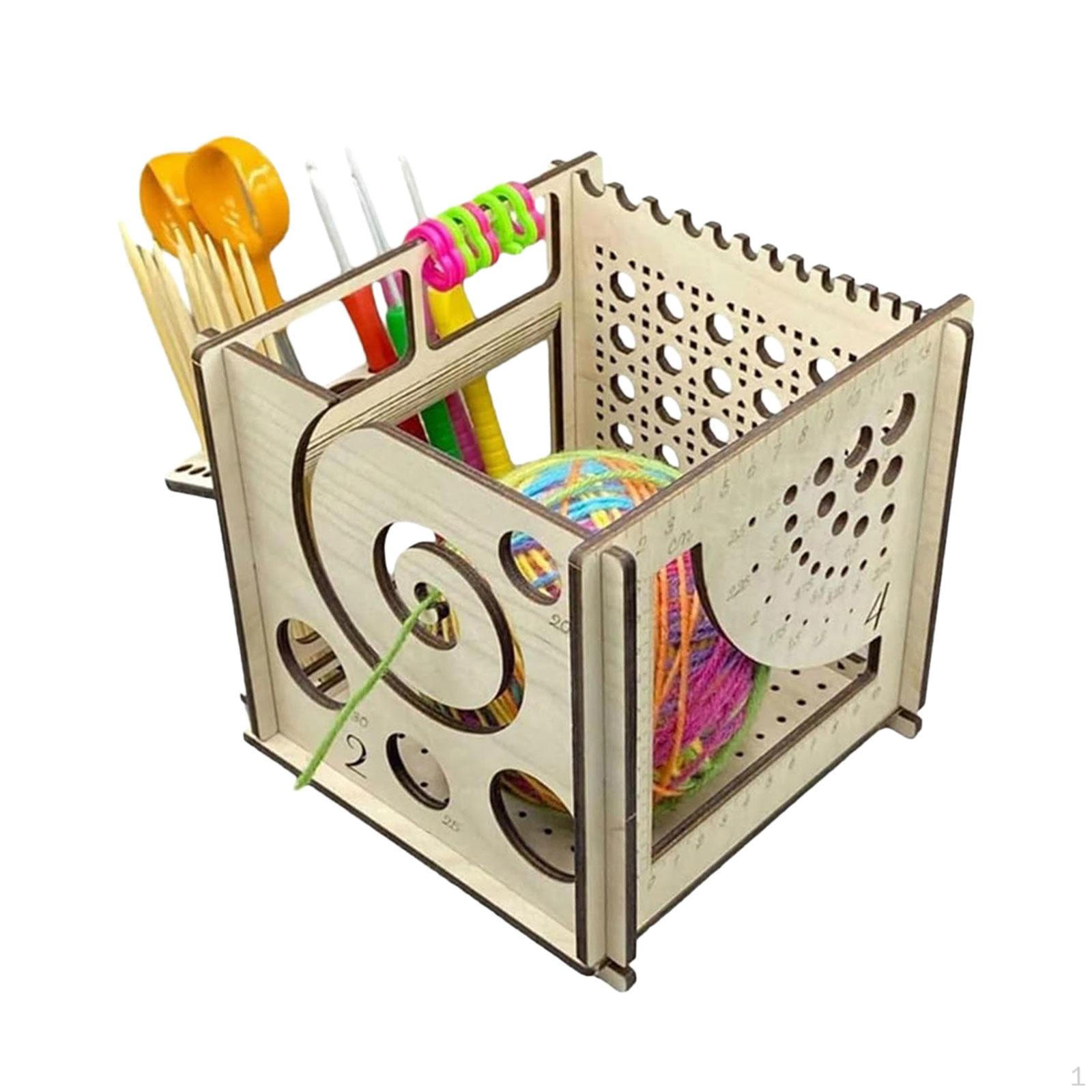 

Деревянная миска для пряжи, швейная стойка, портативный органайзер для аксессуаров для вышивки, держатель для