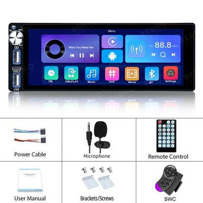 1 Din Carplay Auto Universal 6.9 Inch Radio RDS Android Touch Screen WiFi Car Stereo Video GPS Navigation Bluetooth FM