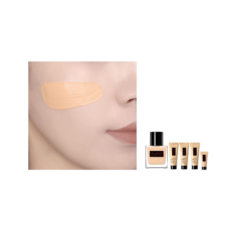 Жидкая тональная основа Shu Uemura в прозрачном флаконе, яркая и чистая розовый