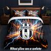 Set lenjerie de pat Juventus FC Design 1 Față de pilotă + 2 Fețe de pernă Moi Respirabile Lenjerie de pat pentru casă