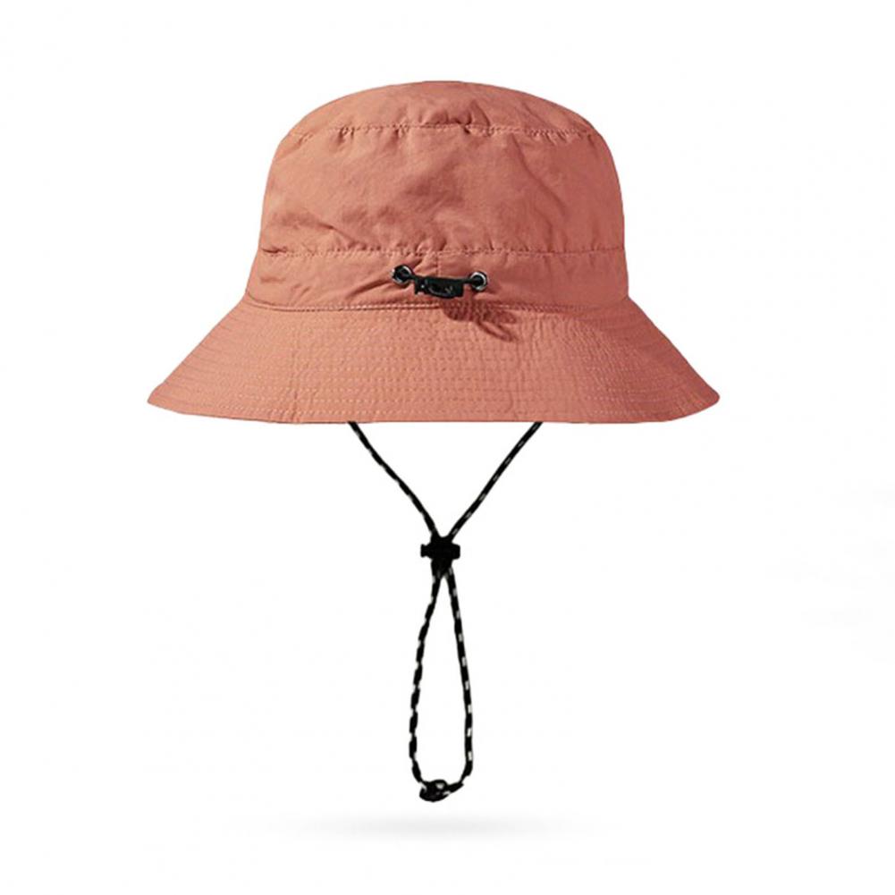 Unisex Fisherman Hat Large Brim Windproof Chin Strap Anti UV Sunlight Quick Dry Great Breathability Outdoor Fishing T