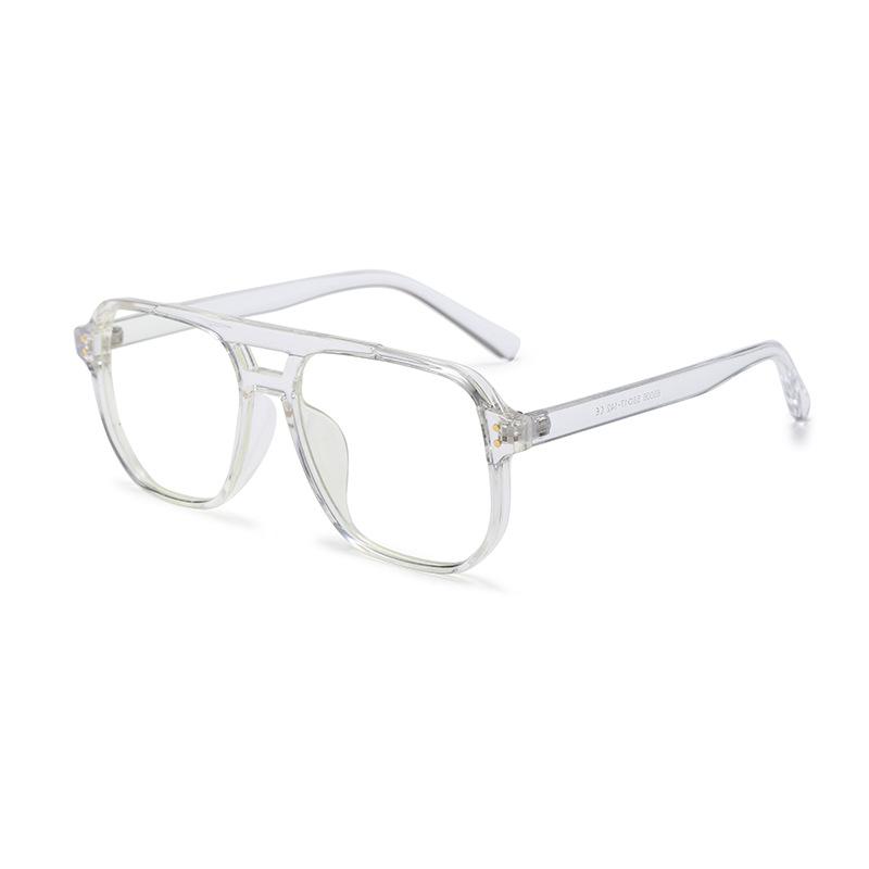 Optical Mirror Men'S Retro Anti-Blue Glasses Large Frame Double Beam Glasses Frame Can Be Equipped With Myopia