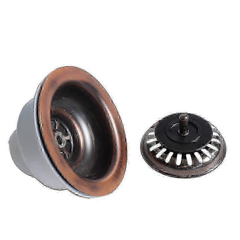 PB PVD Sink Basket Drainer, Antique Bronze Color, Custom Made In China, with Antique Copper Plug