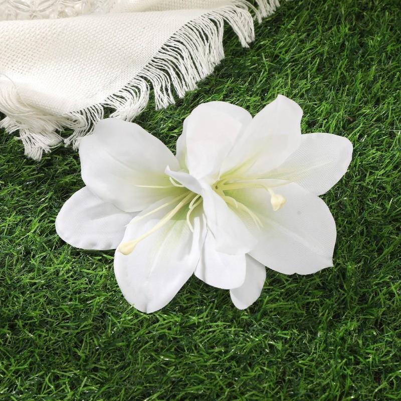 Lily Flower Shape Hair Claw Clips for Women Girls Barrette Crab Claw Clip Ponytail Hairpins Bath Beach Headwear Hair Accessories
