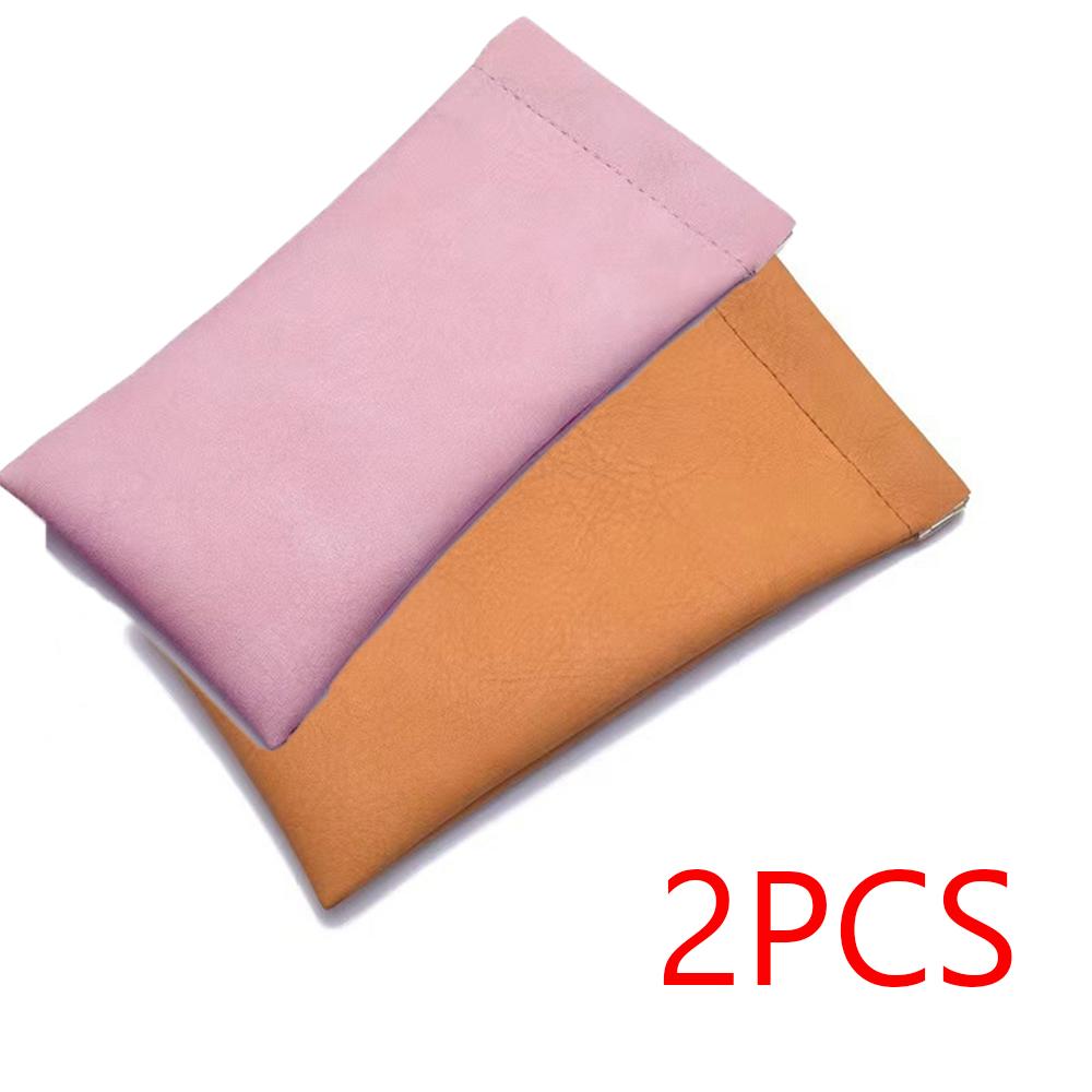 1/4pcs Glasses Home Storage Glasses Bag Cortex Texture Glasses Storage Shrapnel Mouth Automatic Closed Glasses Case Storage Bags