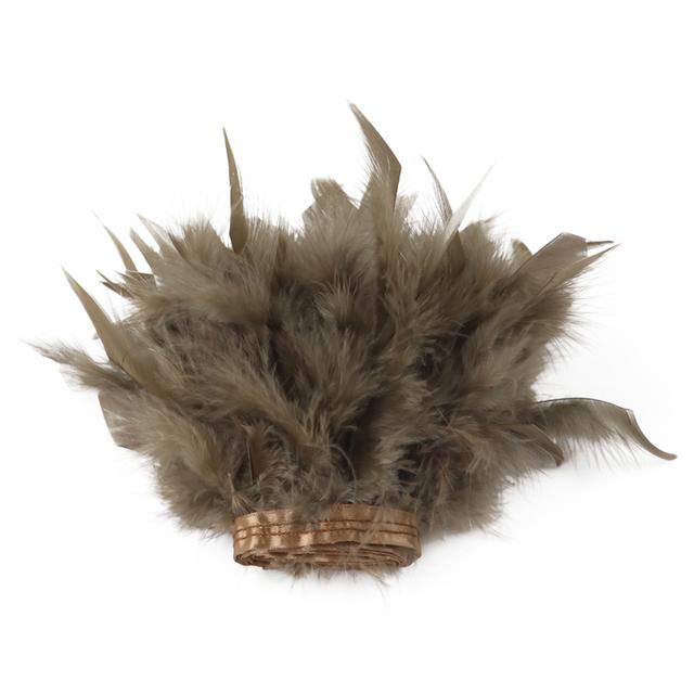 

1M Multicolor Turkey Feather Trim Fringe Fluffy Stripped Plumas Ribbon 10-15cm Wedding Dress Clothes Crafts Sewing Decoration 10-15cm 1M глубокая кофе