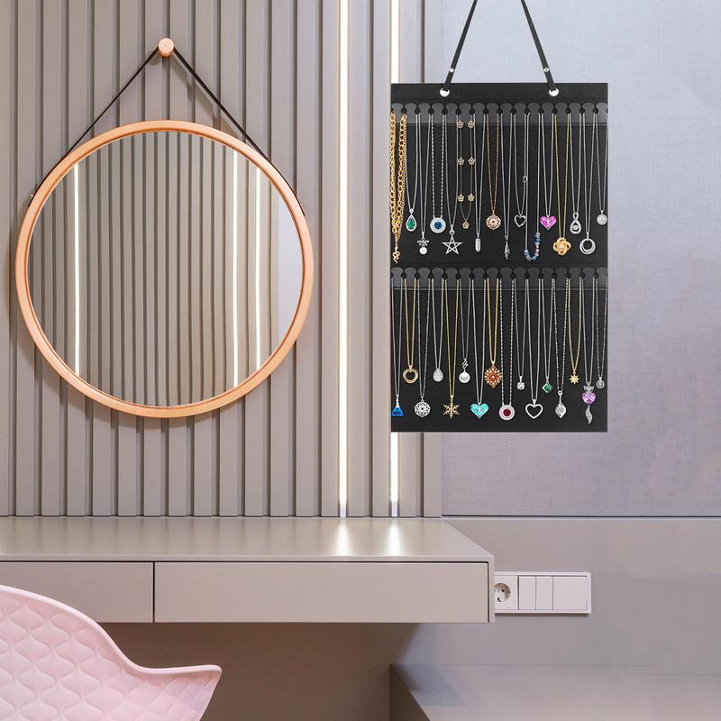 Wall Jewelry Holder Wall Bracelet Holder Necklace Organizer 32 Hooks Display Over Door Necklace Hanger Hanging Necklaces Holder