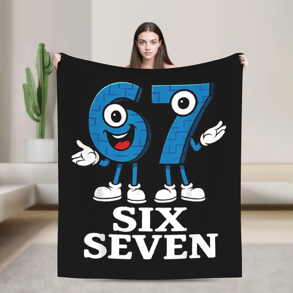 67 Six Seven Christmas Bruh Italian Brainrot Blankets Coral Fleece Plush Spring Throw Blankets for Home Outdoor Bedding Throws
