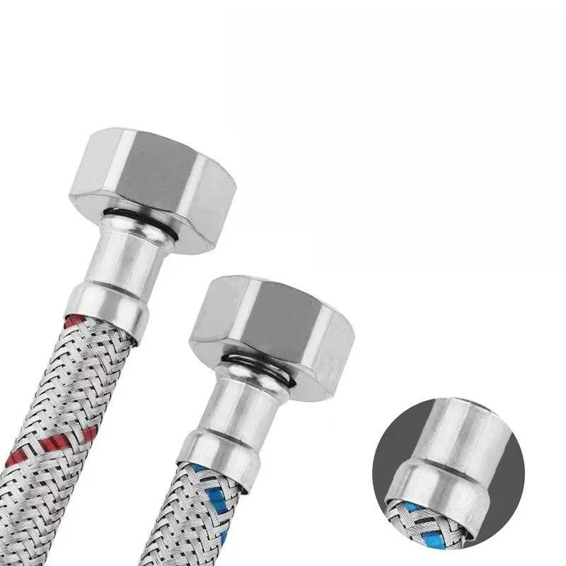 High Quality G1/2 Caliber Hoses Length Faucet Hoses Cold Hot Mixer Faucet Stainless Steel Water Inlet Pipe 60cm/80cm