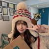 Warm Plush Aviator Hat for Women,Thick Warm Windproof Head Cap with Ear Flap Chin Strap,Cute Pom Pom,Suitable for Daily Wear