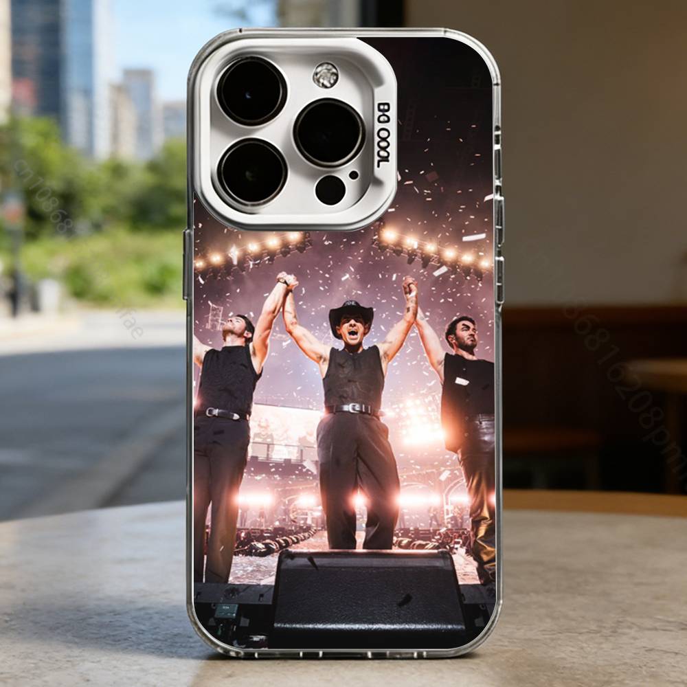 J-Jonas Brothers Band White Shockproof Phone Case For iPhone 17,16,15,14,13,12,11,Pro,XS,Max,Plus,Mini,SE