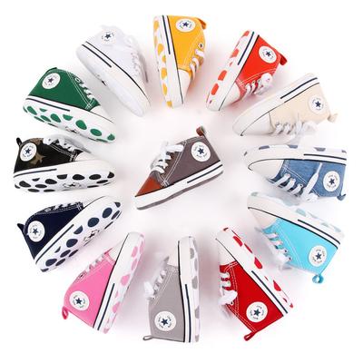 Baby Boys Girls Non-Slip Prewalker Kids Infant Toddler Canvas Shoes