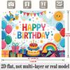 Polka Dot Balloon Birthday Banner, Festive Party Backdrop Wall Decor for Home