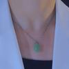 2026 Elegant Square Emerald Clavicle Pendant: Fresh, Skin-Brightening, and Fashionable for Everyday Wear
