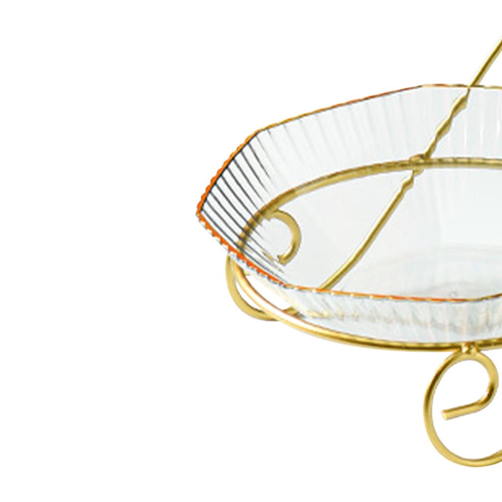 3-stöckiger Obstständer Leichter Luxus Transparent Wohnzimmertisch Obstteller Haushalt Trockenobstschale Weiß