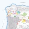 Spanish Map-Spain Map-Wine Distribution Decorative Hanging Picture for Travel,Educational Tool,Photo Shoot Background