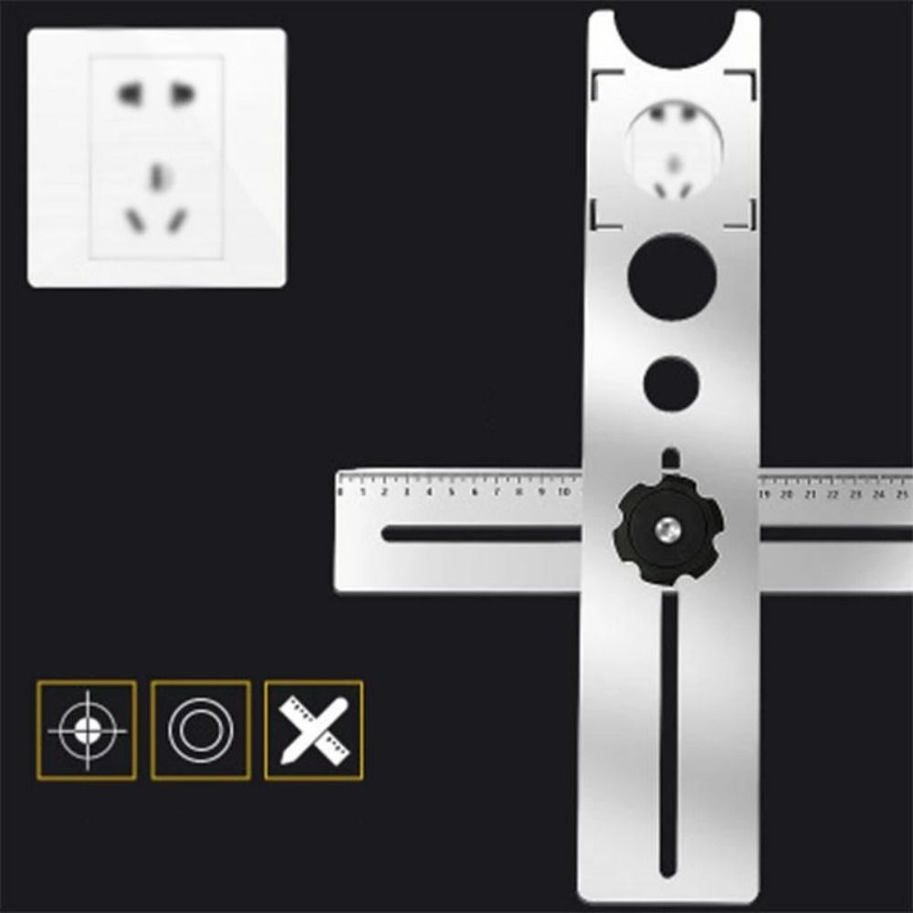 Hand Measure Tools Hole Opener Locator Position Ruler Puncher Drilling Hole Tools Measuring Tools