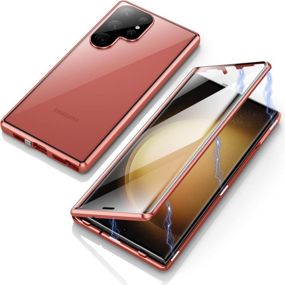 360 Full Lens Protection Metal Magnetic Double-sided Glass Case For Samsung Galaxy S26 S25 S24 S23 FE S22 Ultra Plus Snap Lock Phone Cover