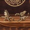 Metal Handicrafts Golden Dinosaur Flying Dragon Brass Sculpture Handmade Ornaments Home Decoration Accessories