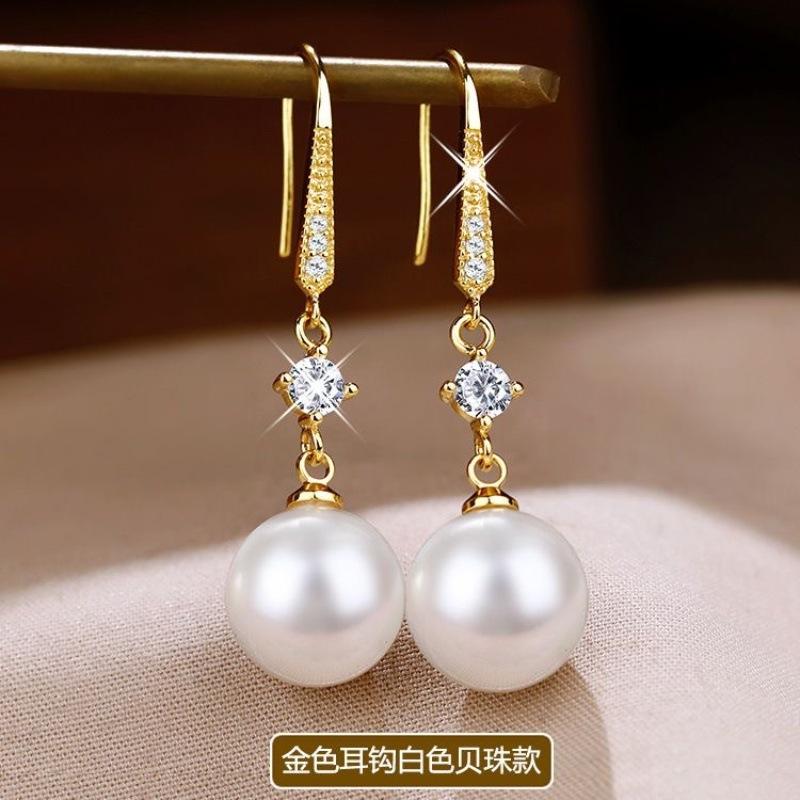 Hot-selling simple ear hook fashion high-end temperament light luxury earrings women s fashion commuter earrings