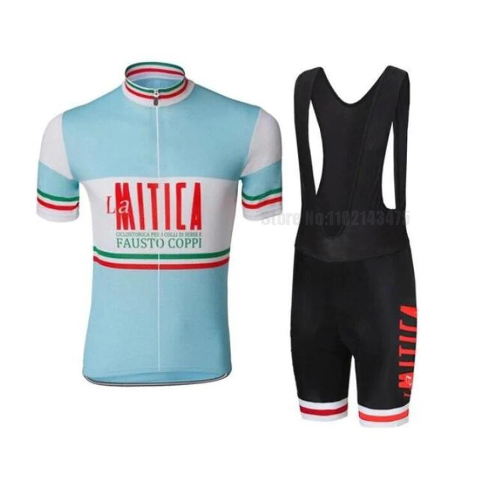 El Mítico Fausto Coppi Conjunto de Maillot de Ciclismo Retro Transpirable Maillot de Bicicleta Maillot Ciclismo Hombre 2026 Verano Conjunto de Traje de Ciclismo Transpirable