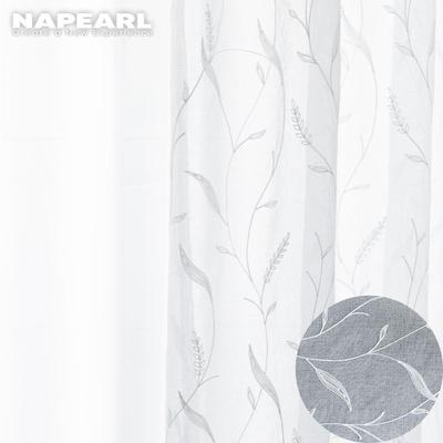 1PC White Embroidered Sheer Tulle Curtain for Living Room Bedroom Home Decor