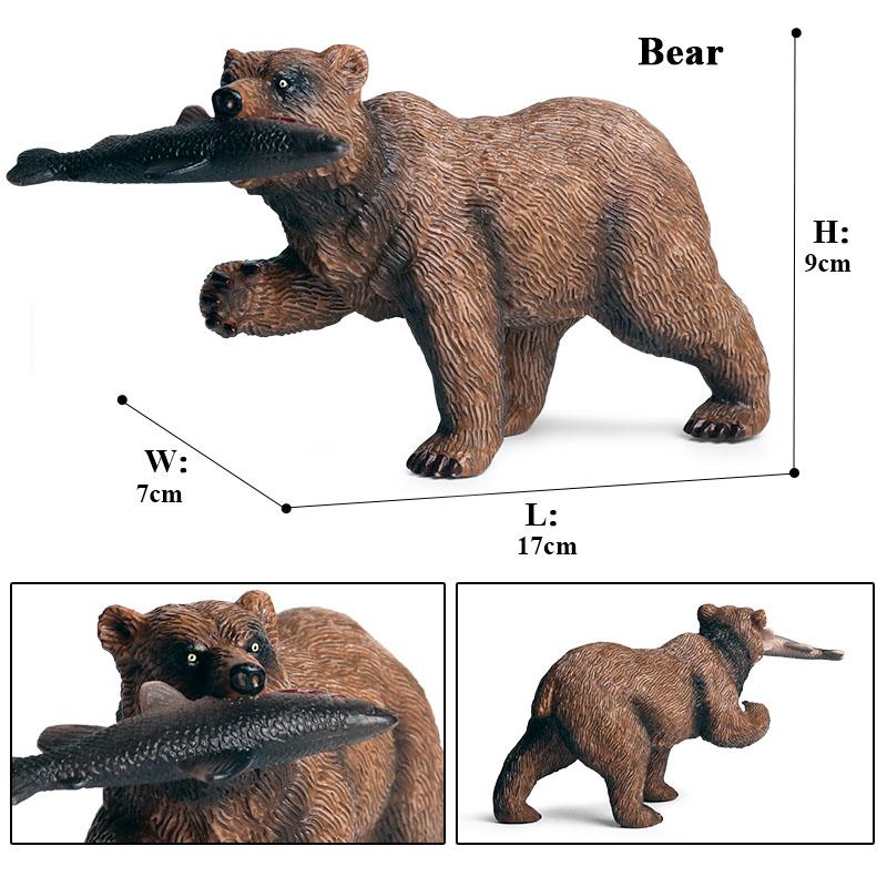 Oenux Simulation Wild Figurines Black Bear Wombat Raccoon Model Action Figures Forest Animals Toy Home Decoration Kids Education