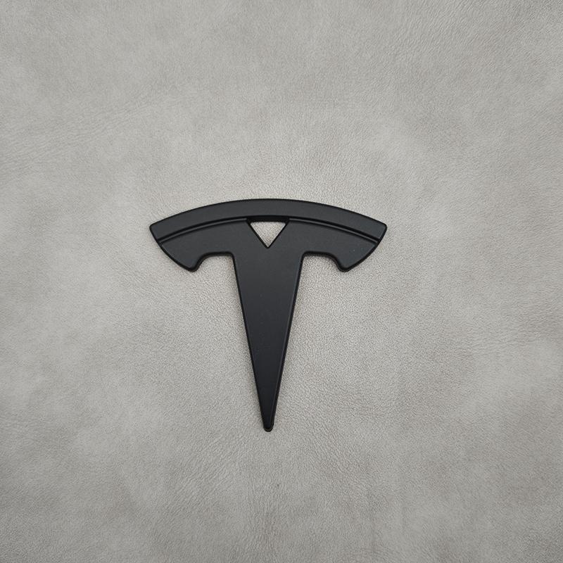Für Chrome Schwarzes Logo Auto Lenkradabdeckung Aufkleber Abzeichen Emblem Für Tesla Model 3 Y X S Aufkleber Ersatz Zubehör