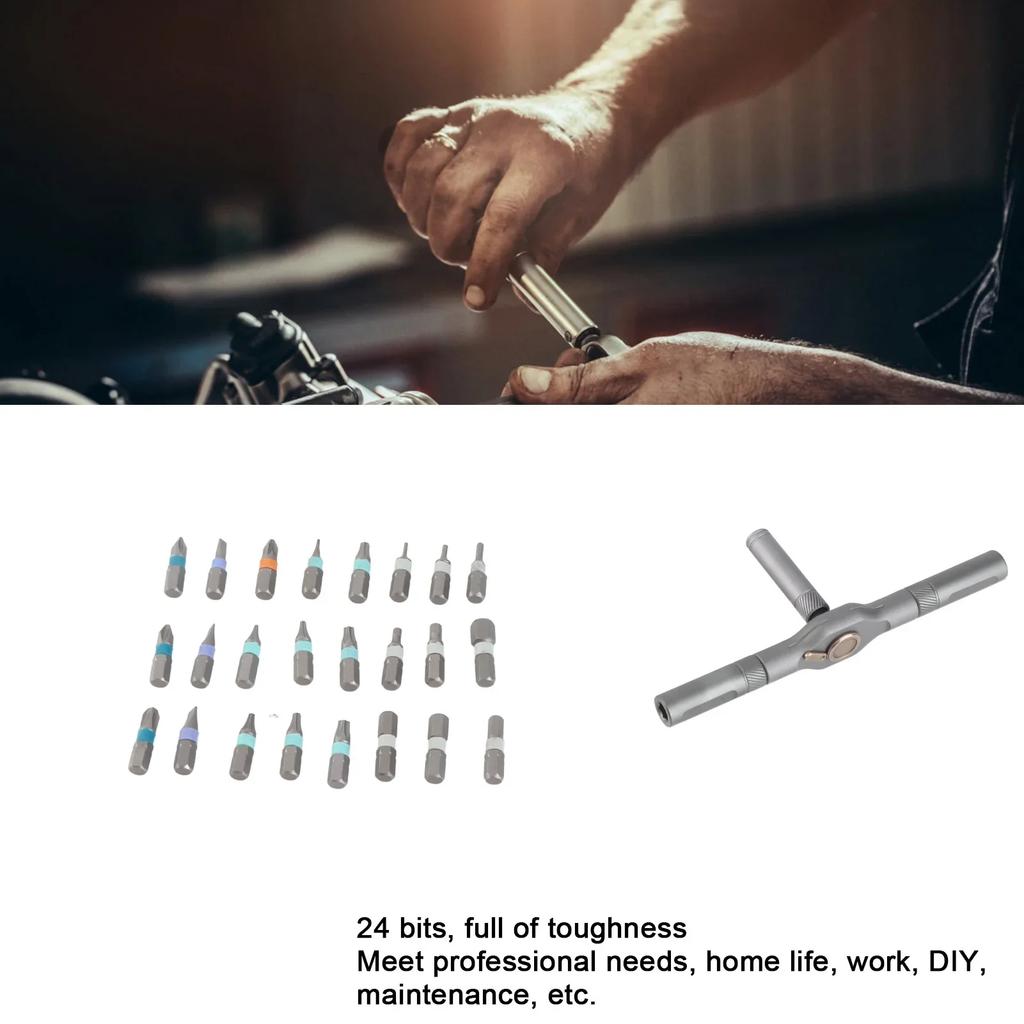 4-in-1 Bit Multipurpose Repair Tool Ratchet Screwdriver Set 2Manual Hardware with Handle RS1 Tools