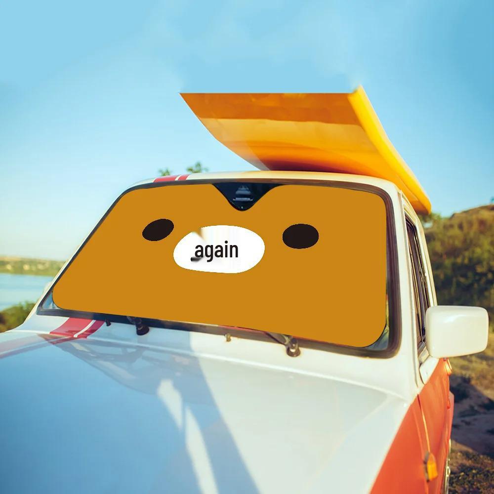 Rilakkuma Car Sunshade - Cute Windshield Sun Protection