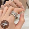 S925 Silber Geometrischer Crossover-Ring - Damen Minimalistisches Offenes Design, Schlichter Mode Ins Stil Zeigefingerring