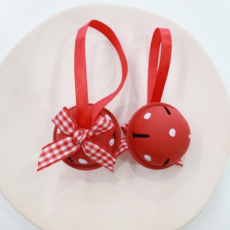 

4 см Пятизвездочное Рождественское украшение Венок Металлический колокольчик красный