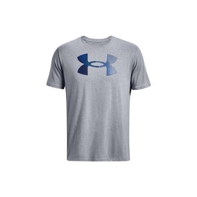 Logo Print Breathable Crew Neck Short Sleeve T-Shirt Men Tops Gray 1379451-035