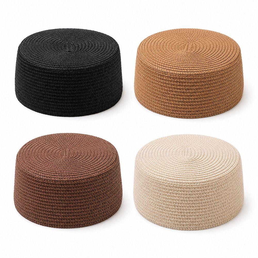 Solid Brimless Cap Structured Crown Painter Hat New Round Dress Hat Women's