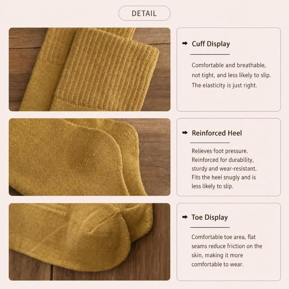 High Elasticity Knee High Socks Solid Color Knitted Stocking Long Tight Stocking Long Socks