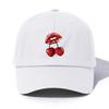 1pc LIP&CHERRY Print  Baseball Cap for Adults,  Minimalist Retro Style Casual Soft Adjustable Dad Hat, Perfect As Gift